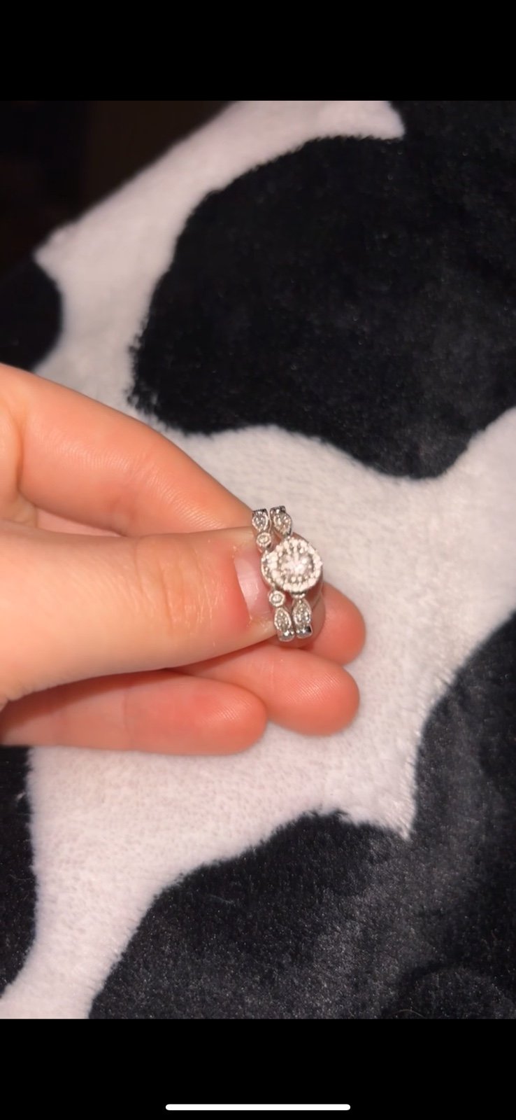 Engagement and wedding ring set