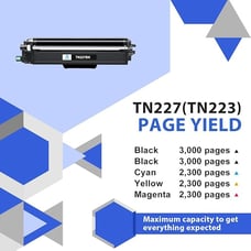 TN227 High Yield Toner Cartridge 4 PACK