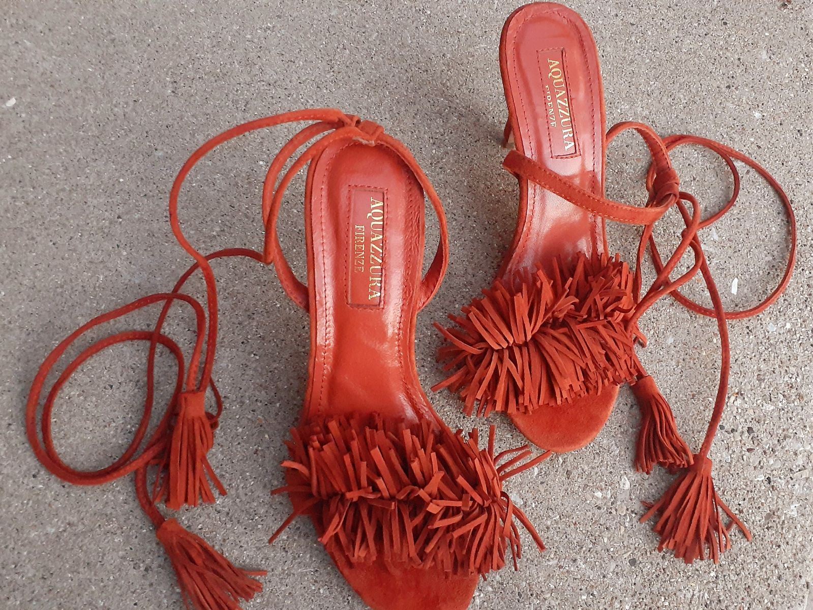 Aquazurra Suede Wild Thing Heels 36