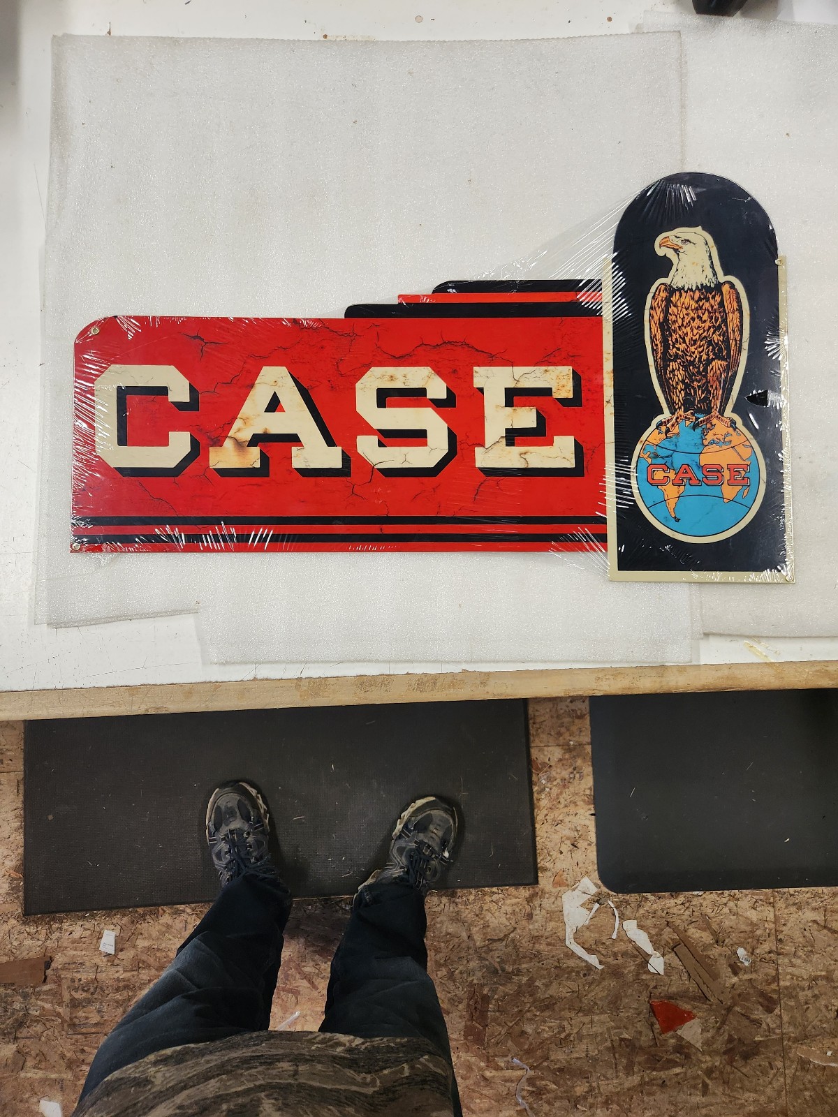 Case farm tractor equipment steel metal sign