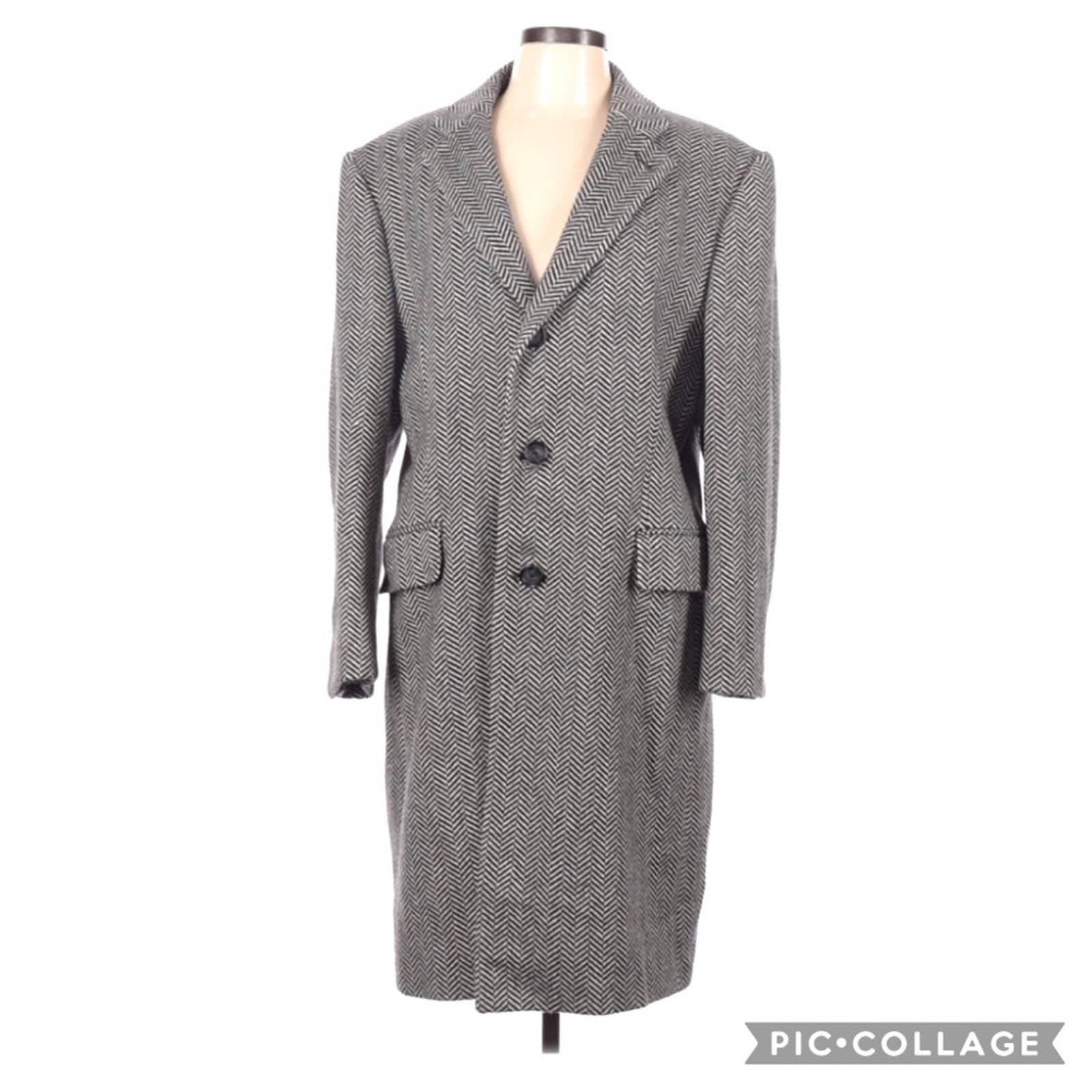 Express Wool Herringbone PeaCoat