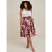 Torrid Womens Purple Mauve Tropical Floral Print Tiered Midi Skirt large new
