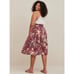 Torrid Womens Purple Mauve Tropical Floral Print Tiered Midi Skirt large new