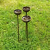 Trio of Rusty Rain Catcher Steel Bowl, Feeding Station, Bird Bath, Plant Suppo
