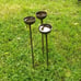 Trio of Rusty Rain Catcher Steel Bowl, Feeding Station, Bird Bath, Plant Suppo