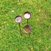 Trio of Rusty Rain Catcher Steel Bowl, Feeding Station, Bird Bath, Plant Suppo
