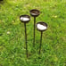 Trio of Rusty Rain Catcher Steel Bowl, Feeding Station, Bird Bath, Plant Suppo