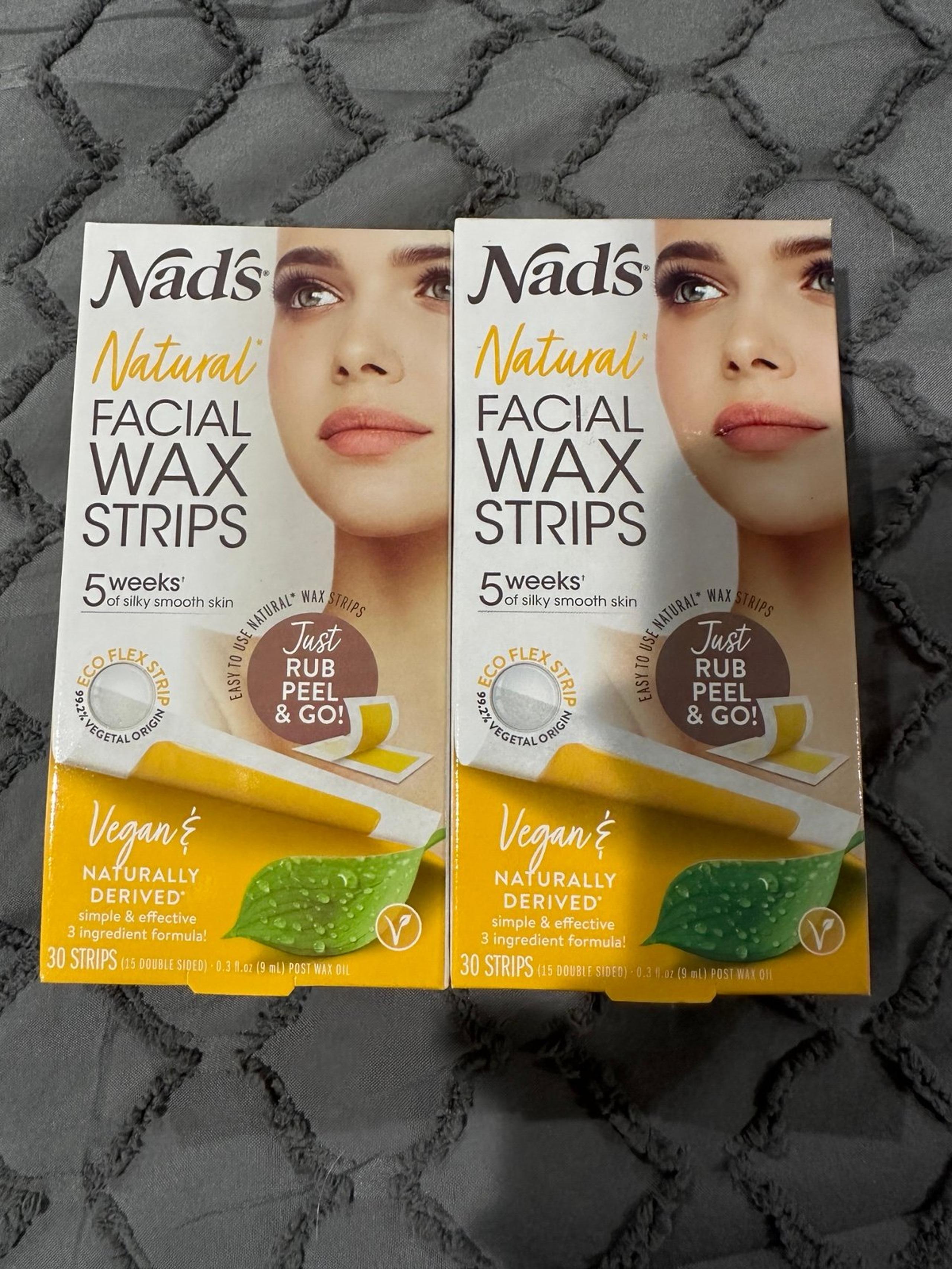New Nads Natural facial wax strips
