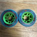 Sure Grip Titan roller skate wheels 62mm Teal 92a set of 8