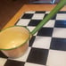 1930's Enamelware Metal Ladle Water Dipper Long Handled