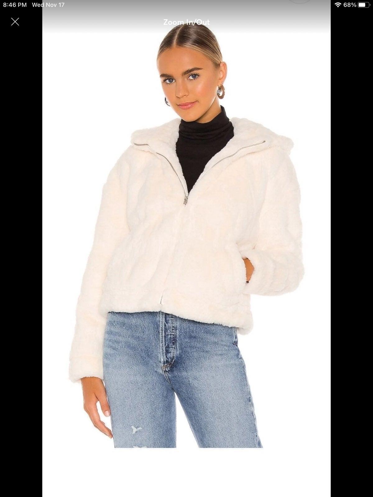 Ugg Mandy Faux Fur jacket size XL NWT Soft Beautiful Cream