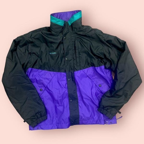 retro 1990s colorblocked columbia ski jacket