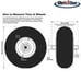 1 New Ribbed 4.10/3.50-4 Flat Free Tire