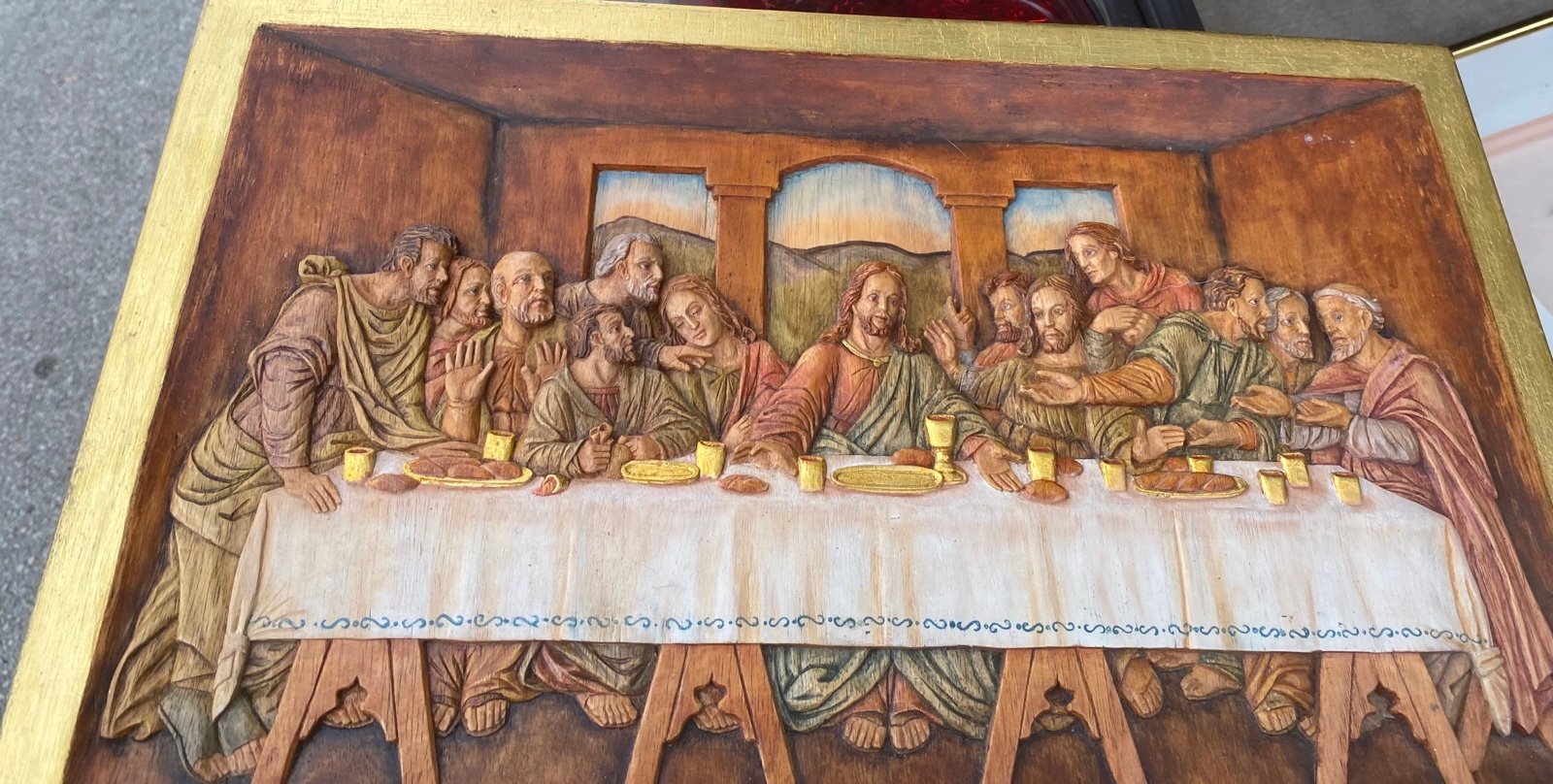 The last Supper Wood carving