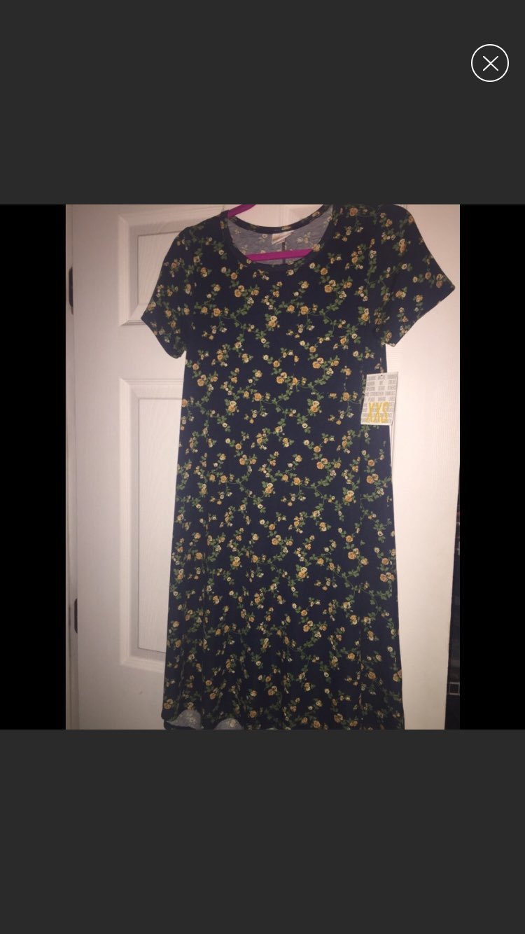 Lularoe Carly- Navy Floral