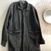 Y2K Black denim long Maxi trench overcoat coat jacket cargo streetwear gothic