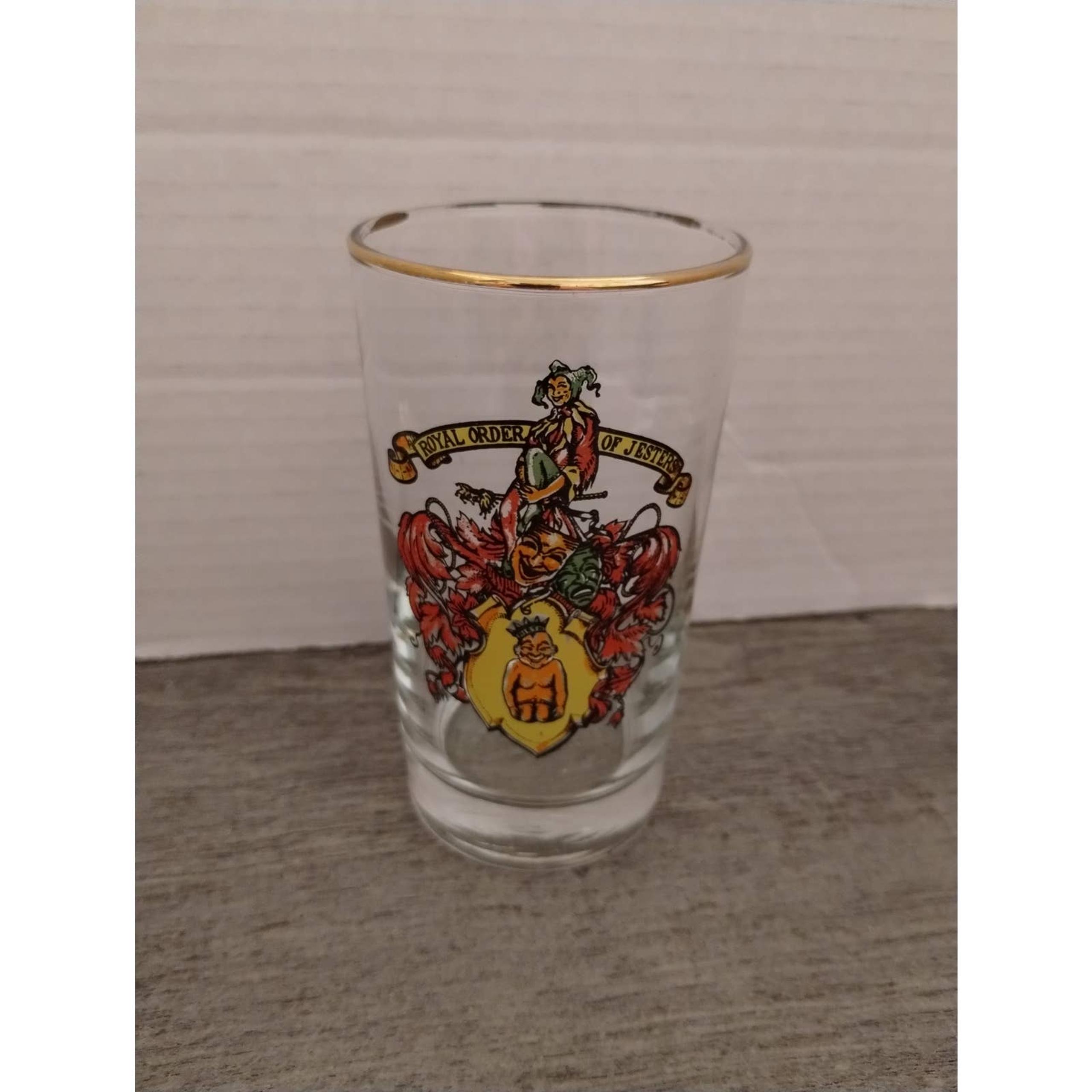 Vintage Libbey Freemasonry Royal Order of Jesters Cocktail Glass