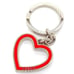 COACH Vintage Open Heart Red Enamel Signature Keychain Fob Purse Charm #7382