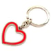 COACH Vintage Open Heart Red Enamel Signature Keychain Fob Purse Charm #7382