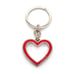 COACH Vintage Open Heart Red Enamel Signature Keychain Fob Purse Charm #7382
