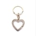 COACH Vintage Open Heart Red Enamel Signature Keychain Fob Purse Charm #7382