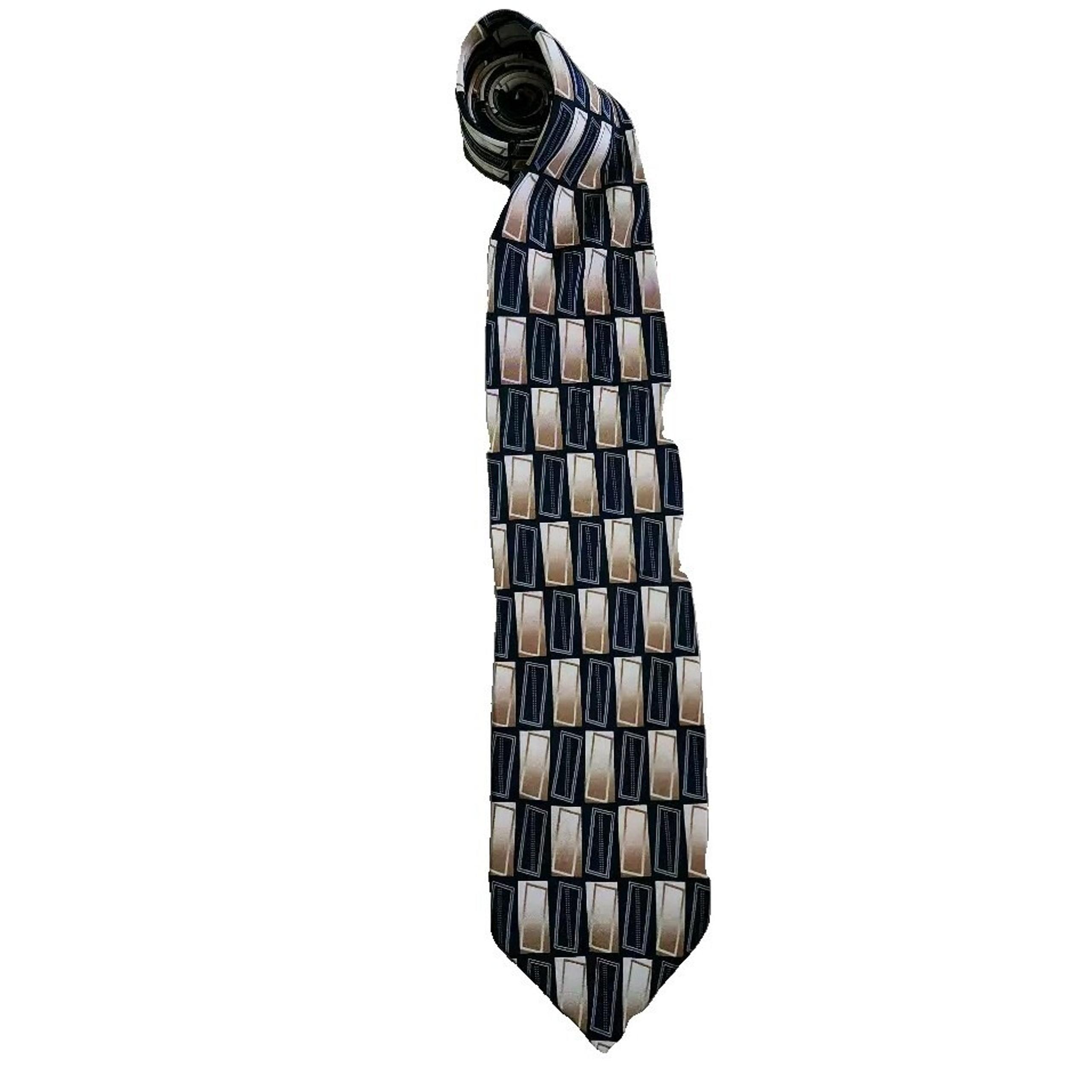 Colours Alexander Julian Silk Necktie Geometric Pattern Designer Tie