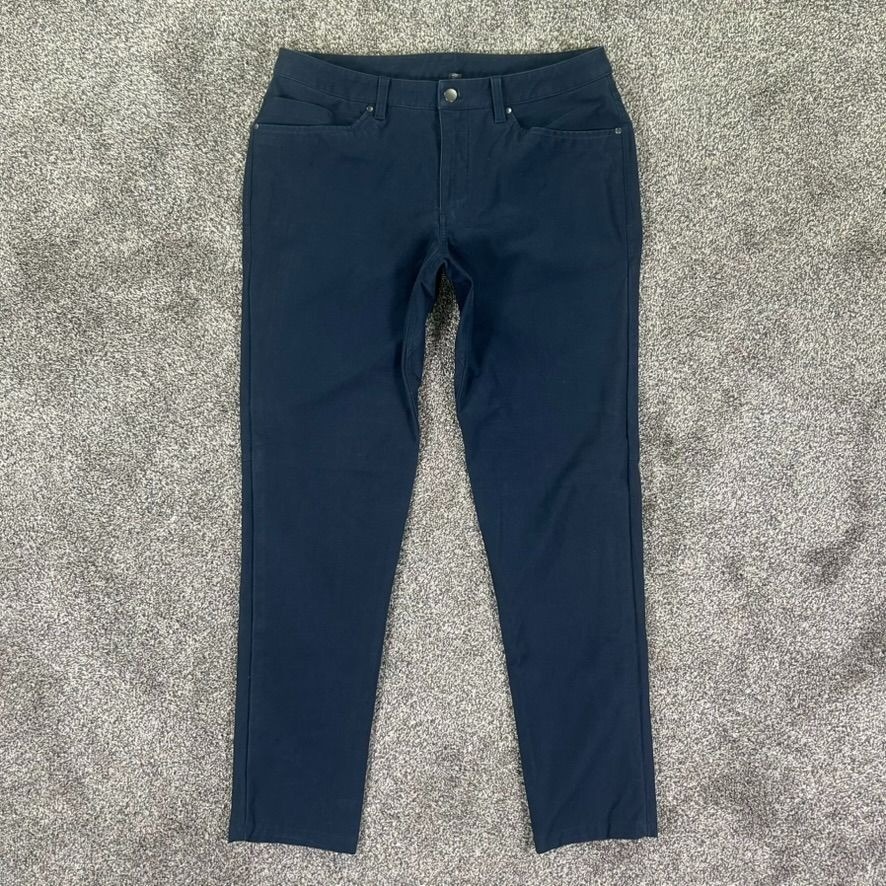 Lululemon ABC Slim Fit Utilitech Pants Mens 34 True Navy Stretchy Thick Workwear