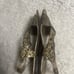 Brighton Leather black & Beige Snake skin Print Coast sling back Sandals Women's