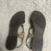 Brighton Leather black & Beige Snake skin Print Coast sling back Sandals Women's