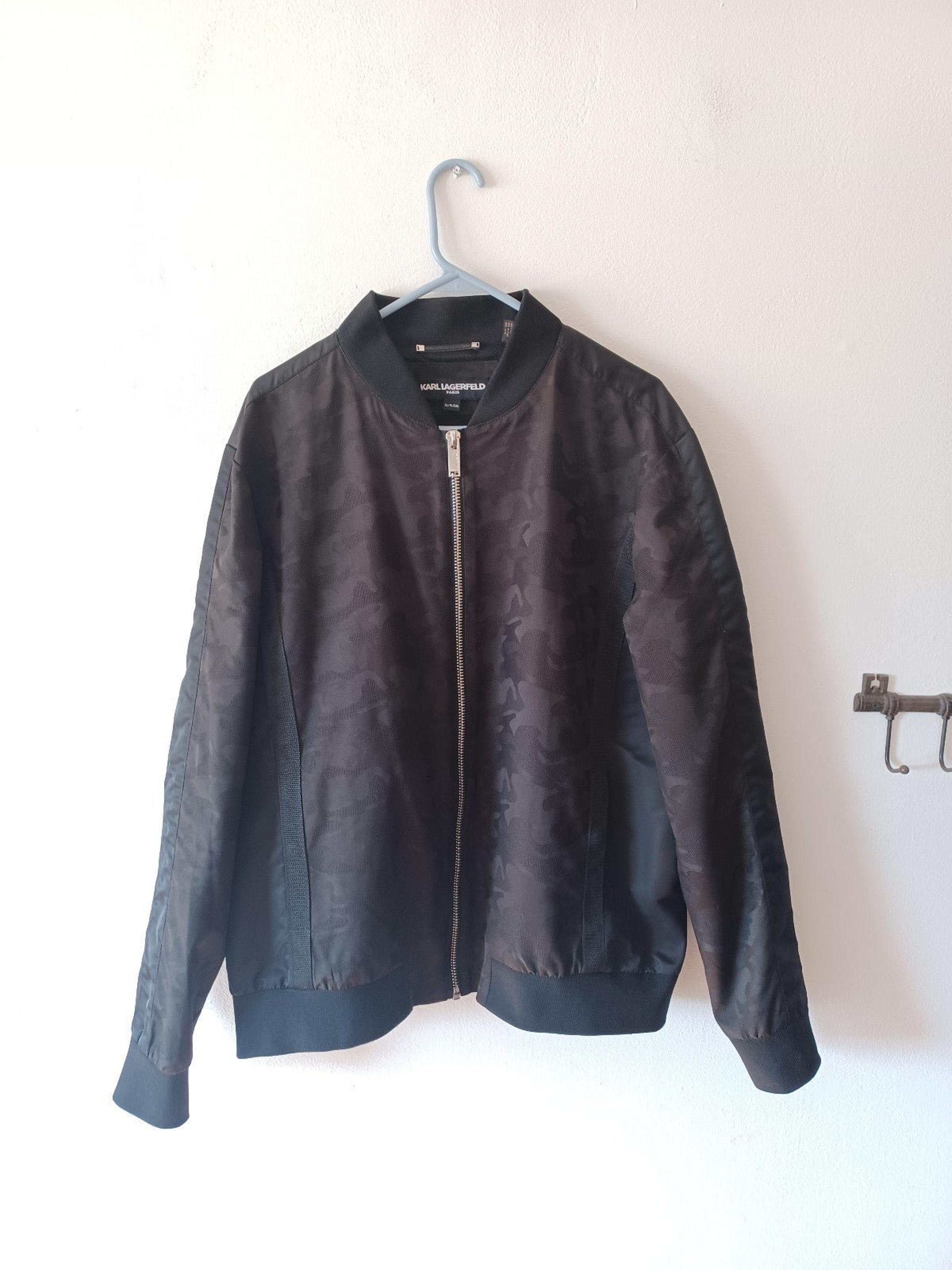 Karl Lagerfeld Men's Zip Up Bomber Jacket Size XL