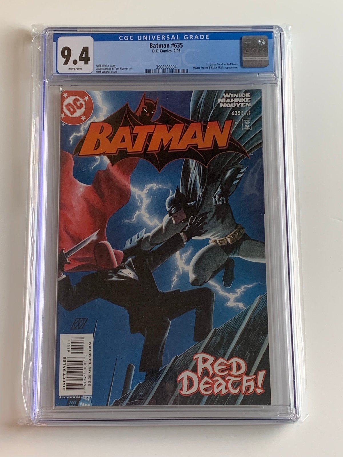 Batman 635 graded CGC 9.4 classic red hood cover