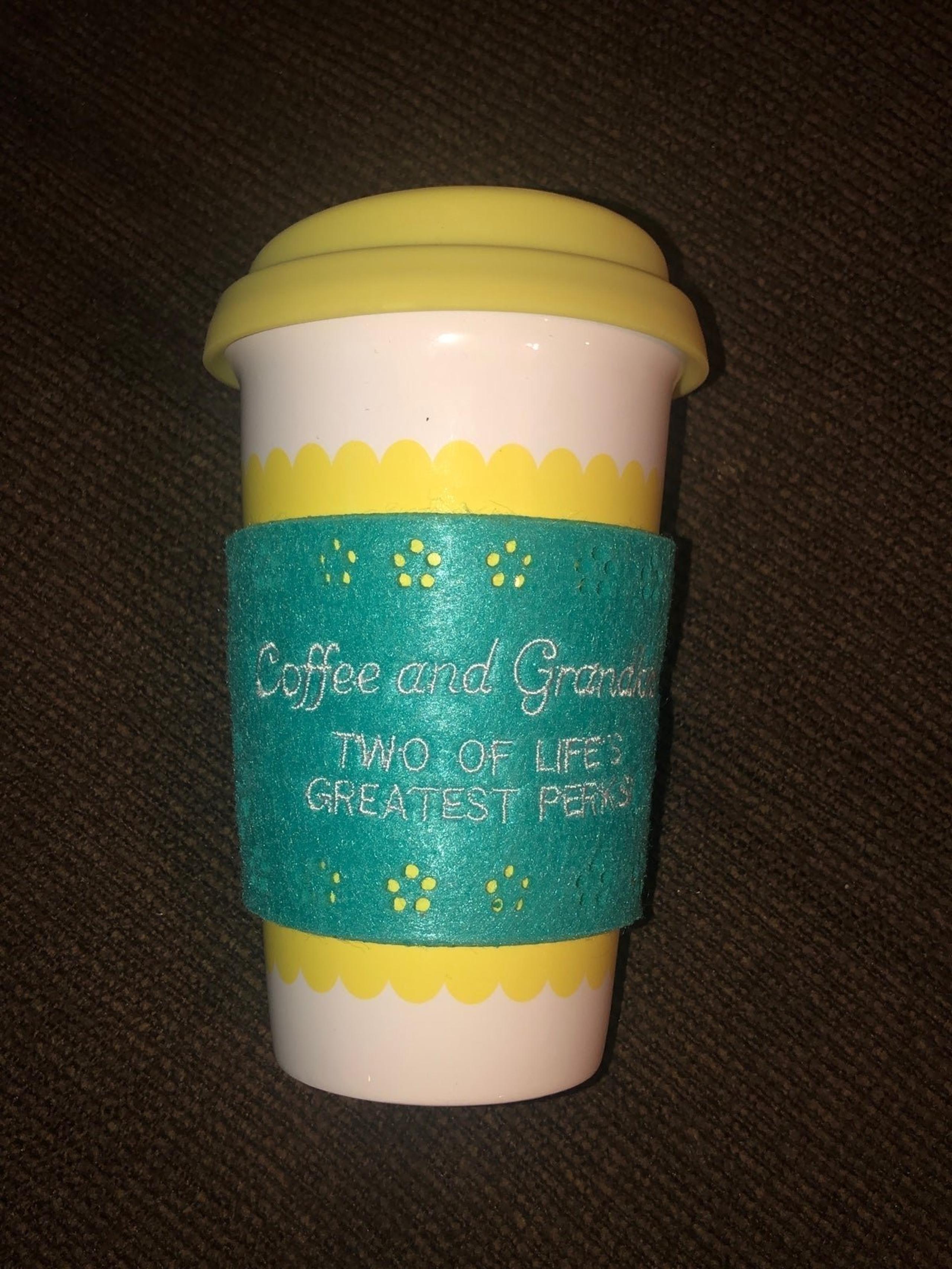 Ceramic coffee cup Coffee and  Grandchildren