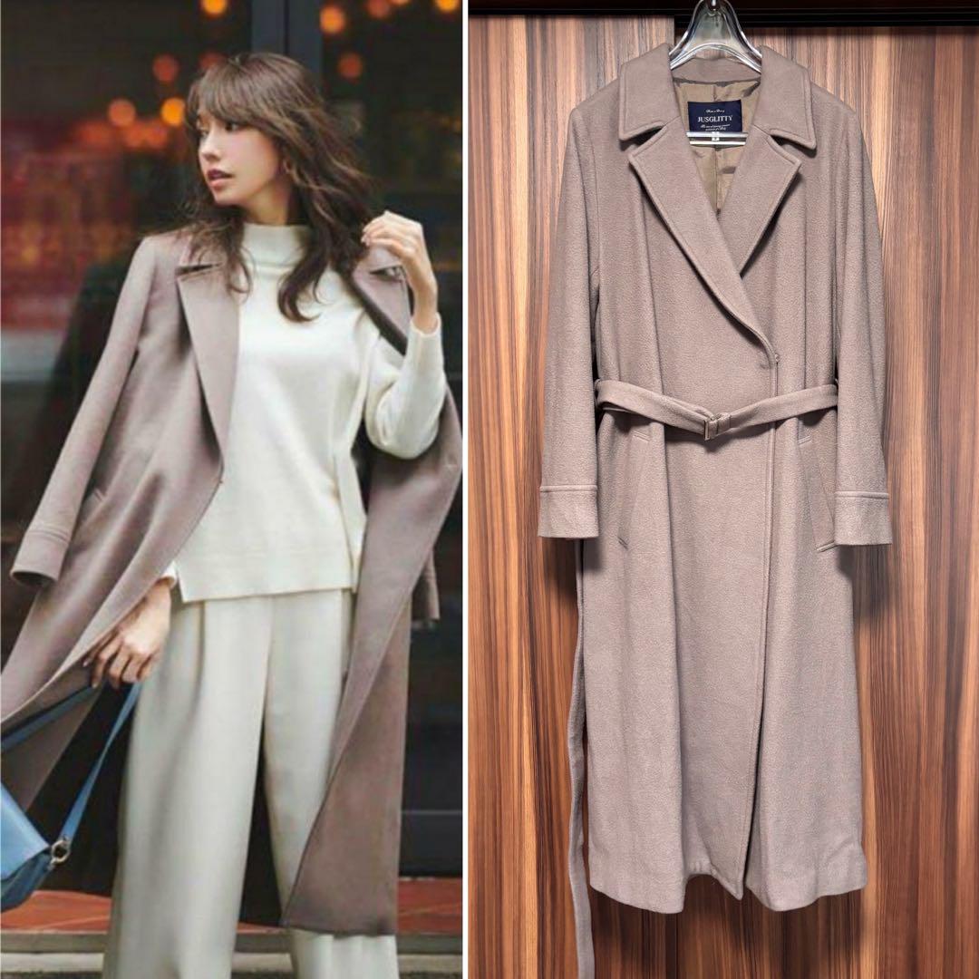 ★JUSGLITTY★Belted Long Coat★Mocha Brown 2★