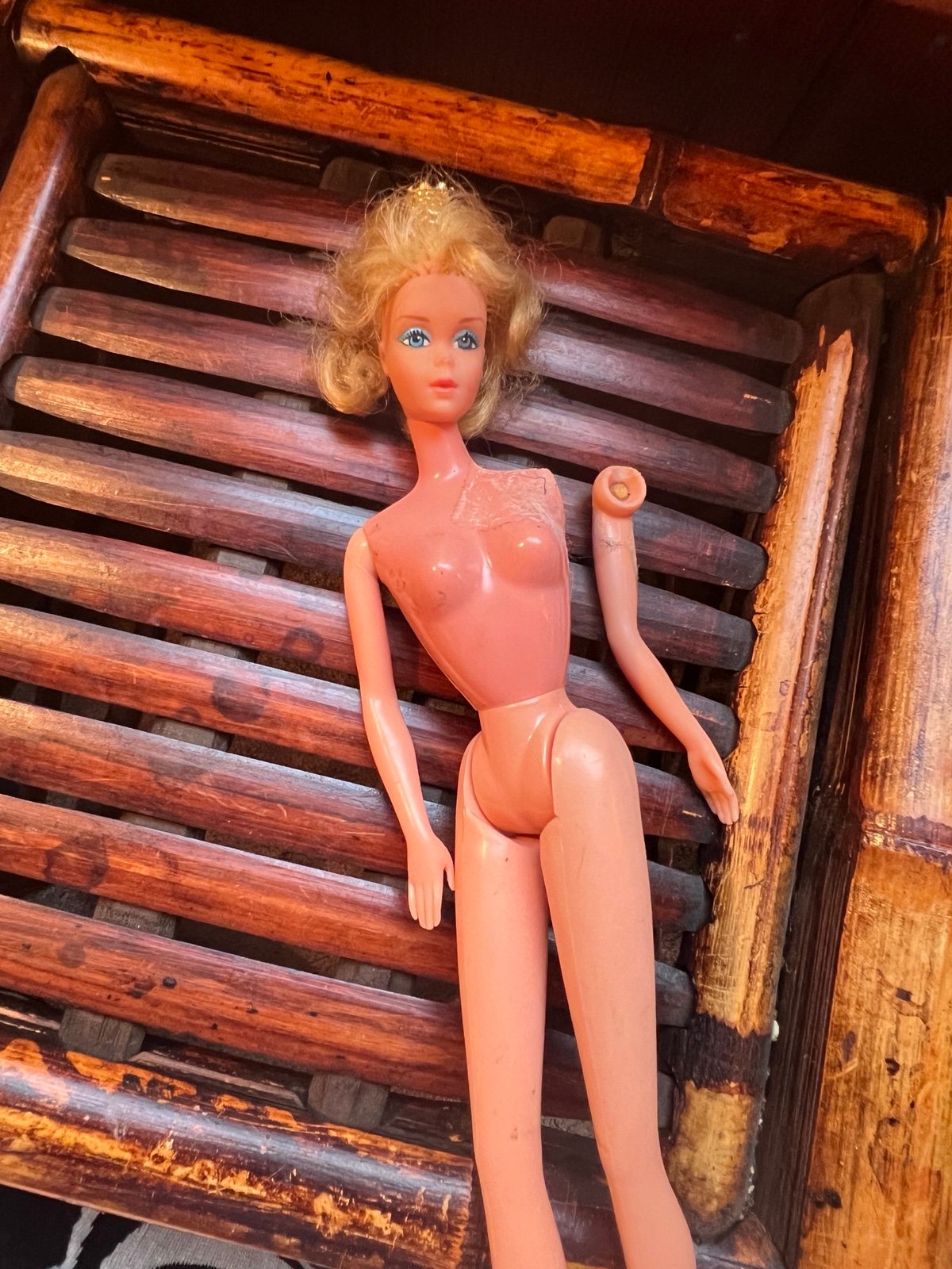 Vintage 1966 Mattel Ballerina BARBIE Doll Bendable Taiwan w/ Crown