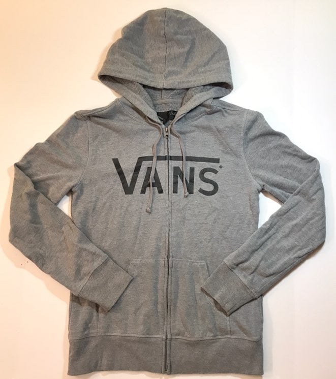 Vans Full Zip Hoodie Size Medium Gray