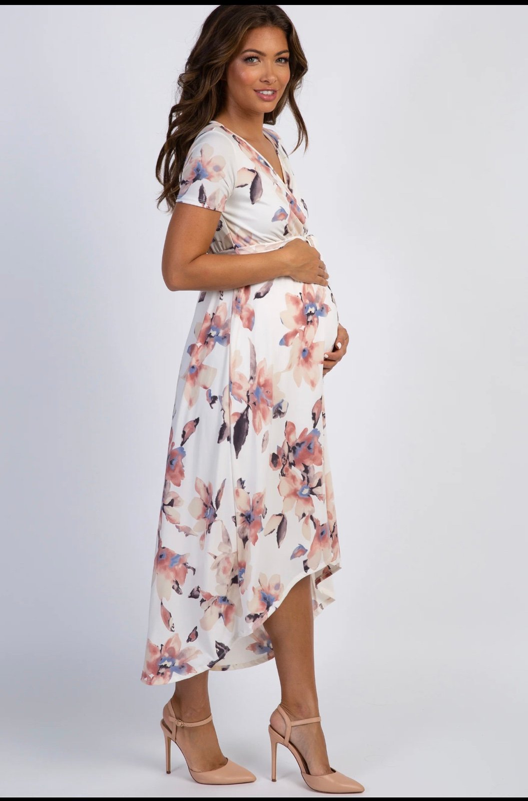 PINK blush maternity dress