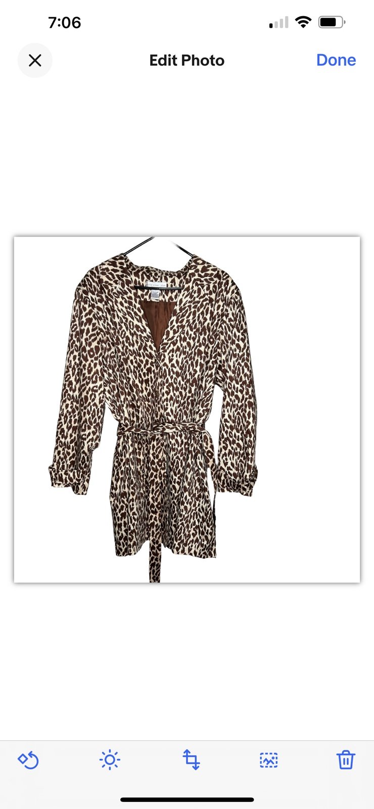 Susan Graver Women’s Animal Print Trench Coat Size 2X Belted