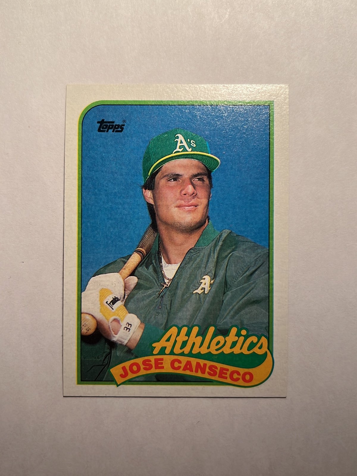 Rare 1989 Jose Canseco #500 Bithday Cutoff Topps Baseball Card