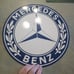Vintage Heavy Porcelain Mercedes Benz Sign Auto Decor