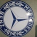 Vintage Heavy Porcelain Mercedes Benz Sign Auto Decor