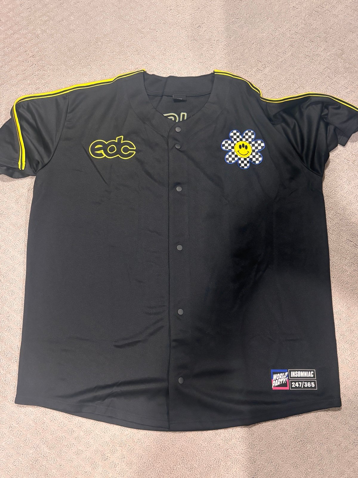 EDC SUNFLOWER SMILES BASEBALL JERSEY