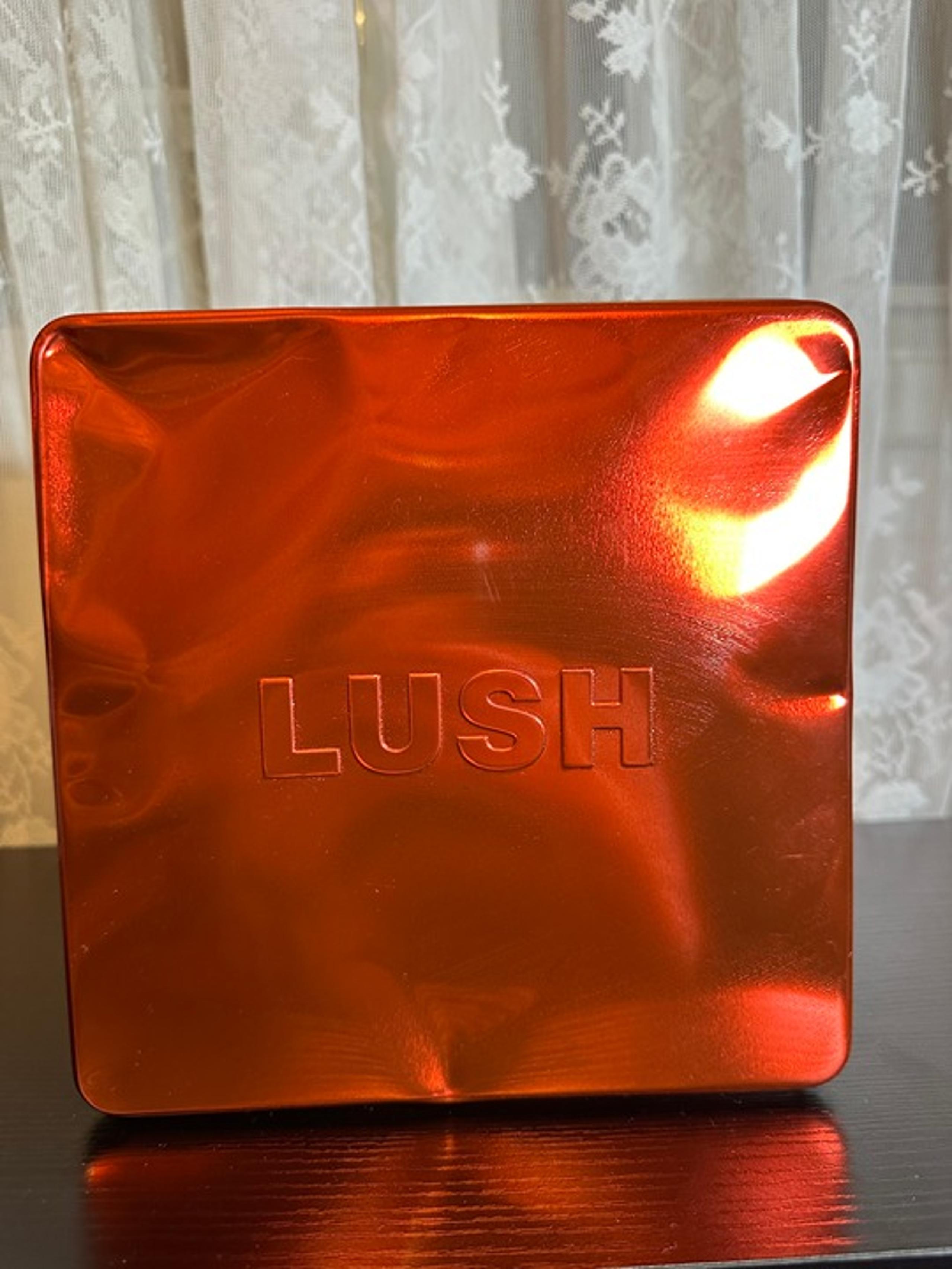 Lush Limited Edition Orange Metal Tin Storage Box