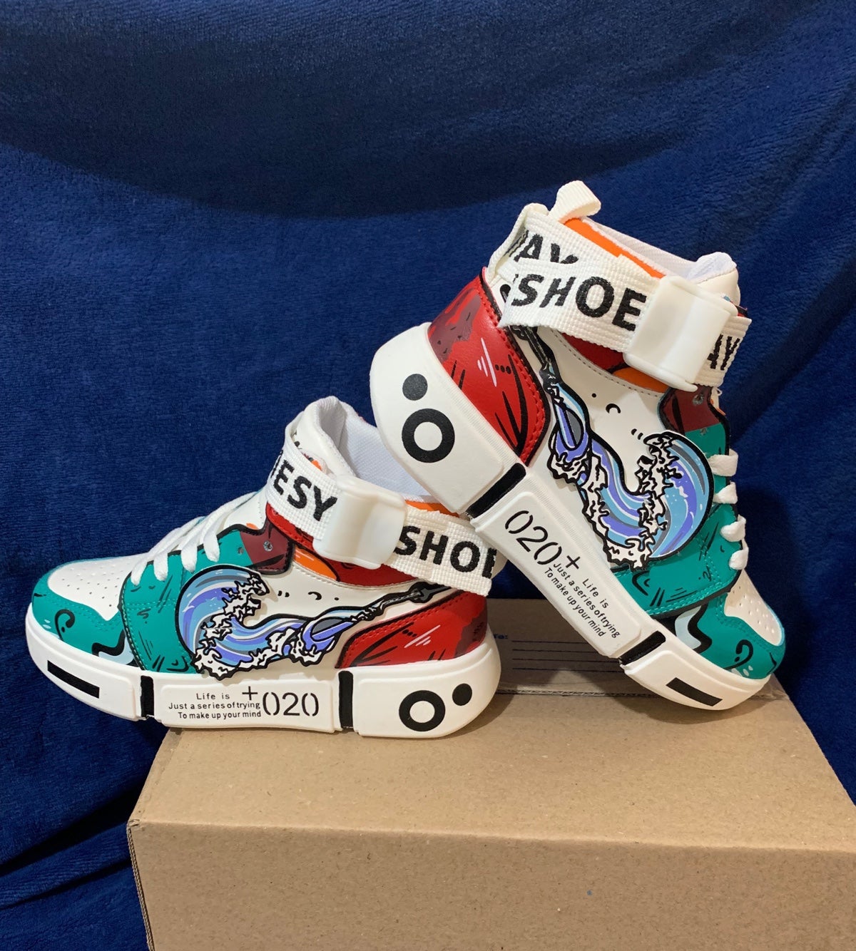 Demon slayer Tanjirou anime artwork shoes size 3Y