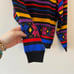 VINTAGE OBERMEYER black colorful stripe 70s ski sweater