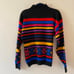 VINTAGE OBERMEYER black colorful stripe 70s ski sweater