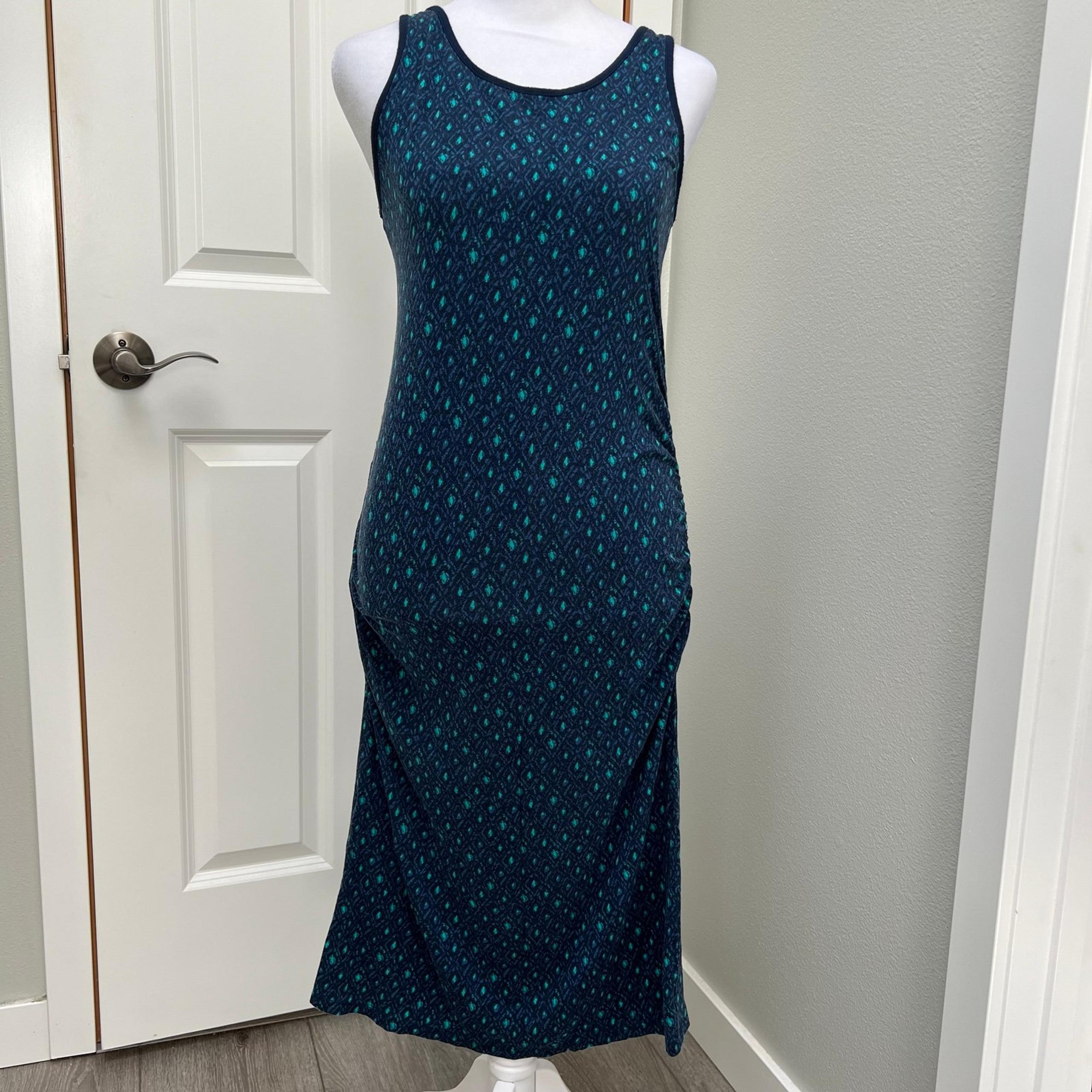 LIZ LANGE MATERNITY JERSEY KNIT SLEEVELESS DRESS NAVY XS