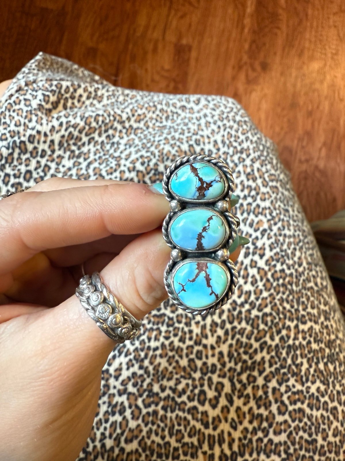 Golden hills turquoise ring