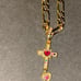 FIGARO 22” YELLOW GOLD GP WITH 1.5 CROSS RUBY NEW GIFT BOX !!