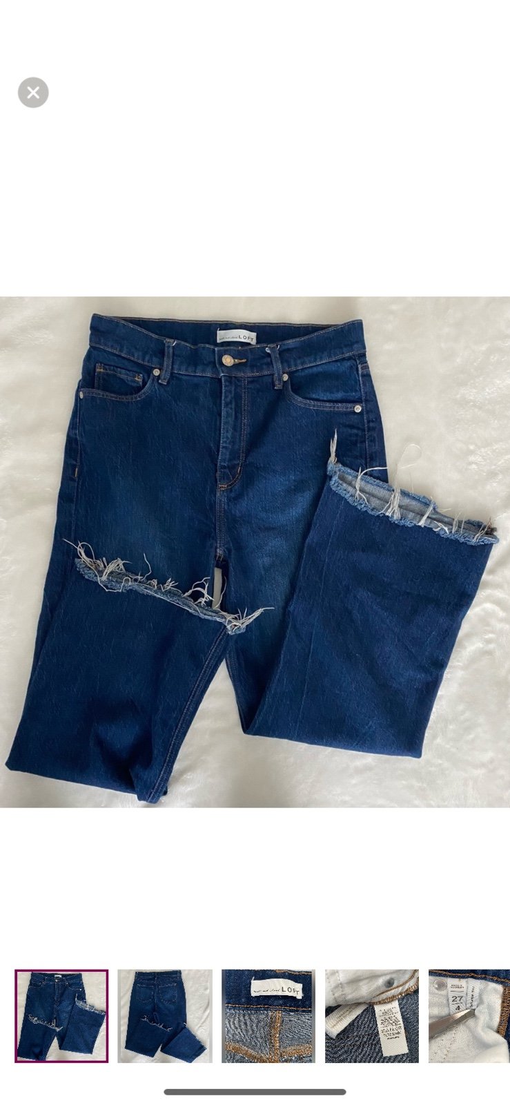 Loft The Wide Leg Women's Jeans Size 27.