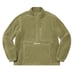 SUPREME (FW21) Polartec Half Zip Pullover Box Logo Fleece Jacket Olive Green NWT